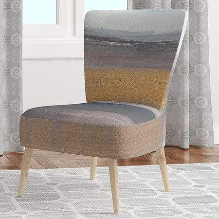 Misty Grey Beach - Upholstered Nautical & Coastal Accent Chair