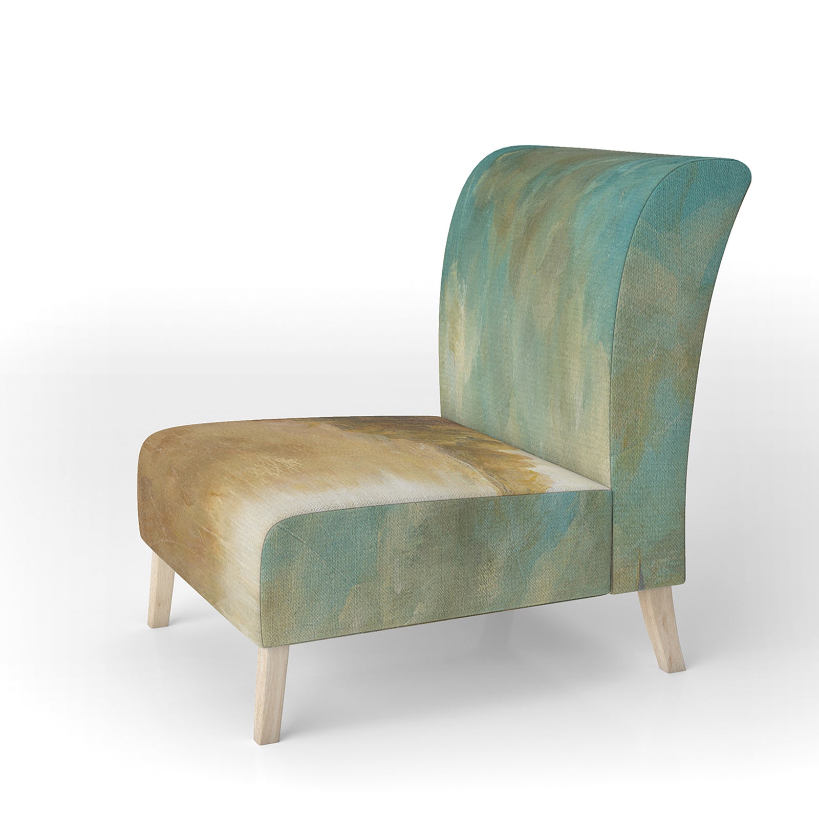 Coastal Pastel Horizon - Upholstered Nautical & Coastal Accent Chair