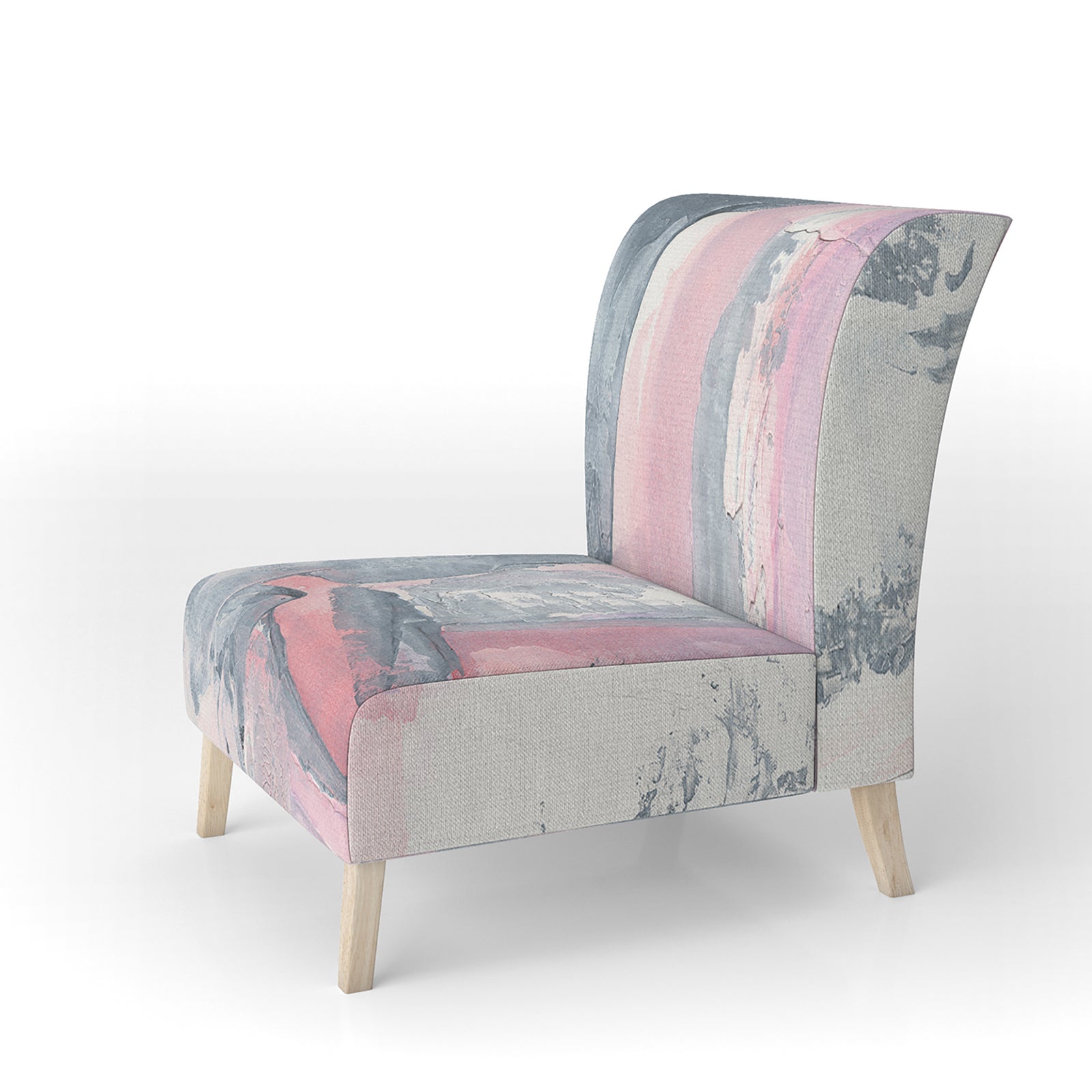 Durty Shabby Pink Blush I - Upholstered Shabby Chic Accent Chair