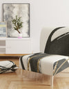 Gold Glamour Circle I - Upholstered Glam Accent Chair