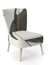 Gold Glamour Circle IV - Upholstered Glam Accent Chair