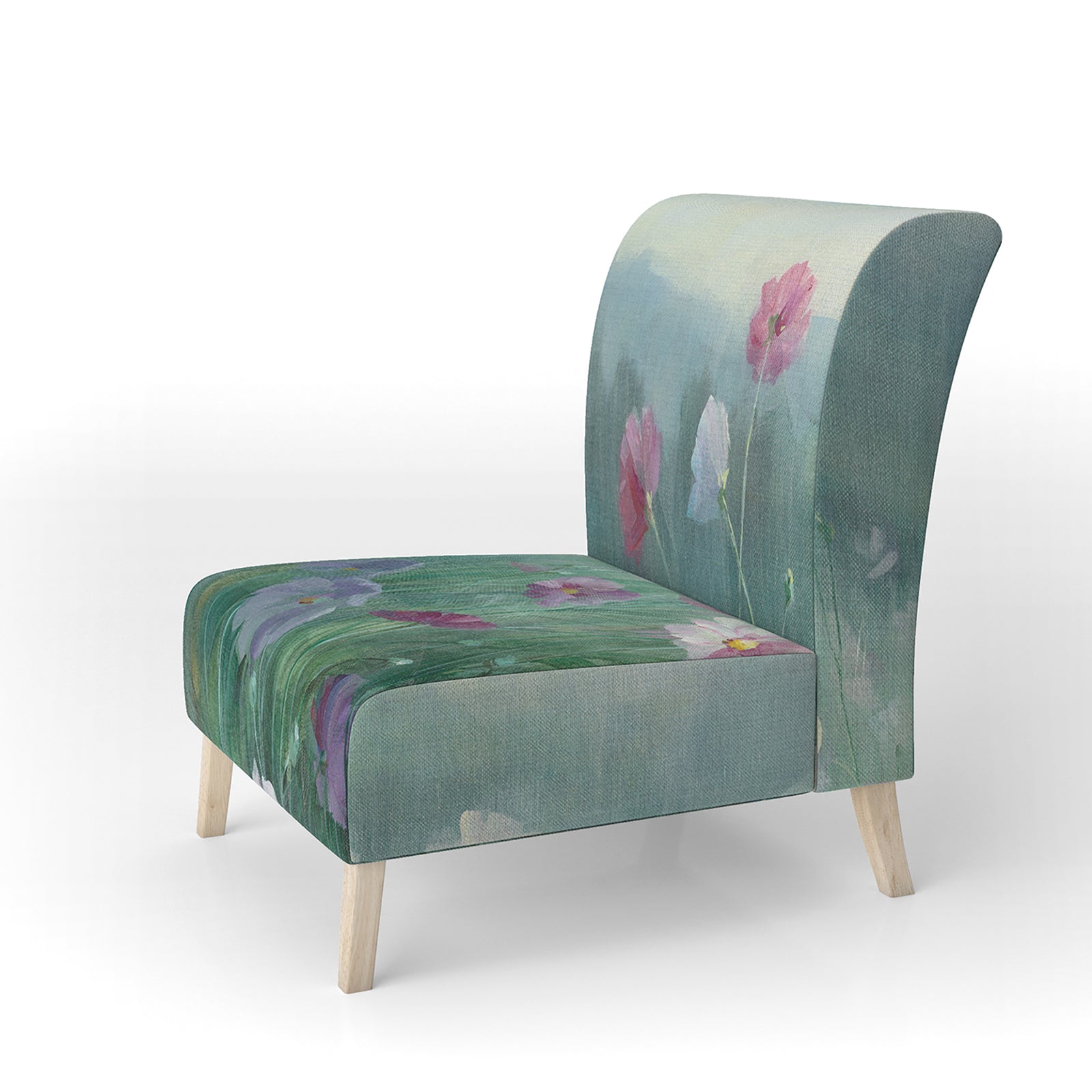 Flower Field - Upholstered Floral Farmhouse Accent Chair