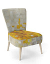 Glam Yellow Explosion Blocks - Upholstered Modern Accent Chair