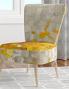 Glam Yellow Explosion Blocks - Upholstered Modern Accent Chair