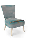 Glam Teal Watercolor I - Upholstered Modern Accent Chair