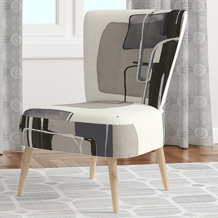 Glam Dancing Shape IV - Upholstered Modern Accent Chair