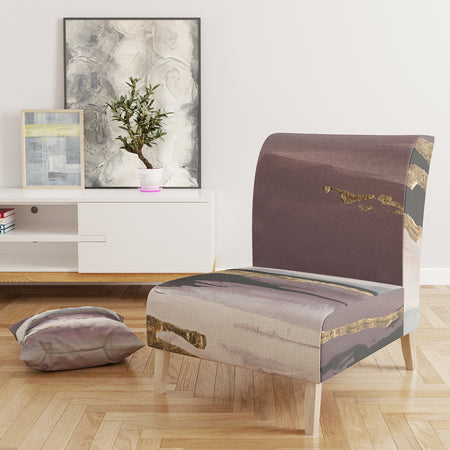 Purple Glam Storm I - Upholstered Glam & Shabby Chic Accent Chair