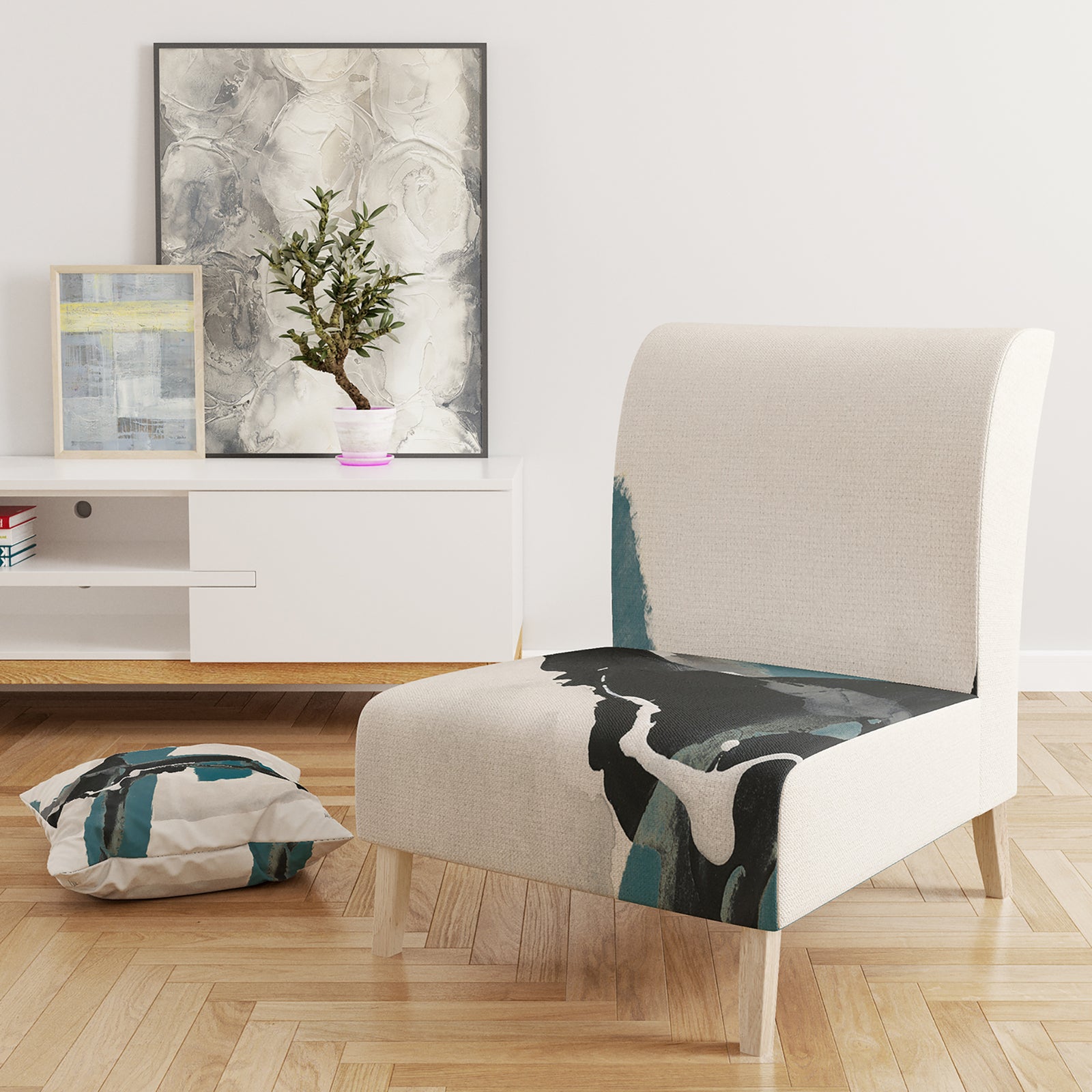 Glam Cerulean I - Upholstered Transitional Accent Chair