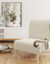 Gold Glam Squares III - Upholstered Modern Accent Chair