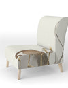 Gold Glam Squares III - Upholstered Modern Accent Chair