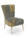 Glam Metallic Form II - Upholstered Modern Accent Chair