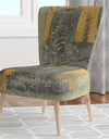 Glam Metallic Form II - Upholstered Modern Accent Chair