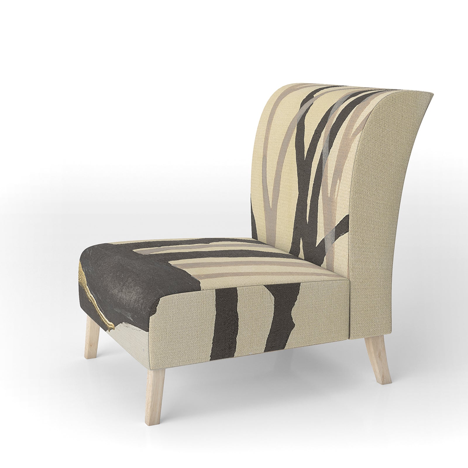 Forest Silhouette IV - Upholstered Modern Farmhouse Accent Chair