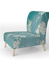 Blue Cherry Blossoms II - Upholstered Cabin & Lodge Accent Chair