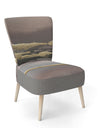 Glamorous Morning Fog I - Upholstered Modern Glam Accent Chair