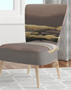 Glamorous Morning Fog I - Upholstered Modern Glam Accent Chair