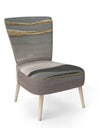 Glamorous Morning Fog II - Upholstered Modern Glam Accent Chair