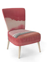 Metallic Glam On Red - Upholstered Modern Glam Accent Chair