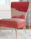 Metallic Glam On Red - Upholstered Modern Glam Accent Chair