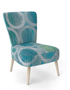 Natural Blue Circle - Upholstered Modern Accent Chair