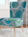 Natural Blue Circle - Upholstered Modern Accent Chair