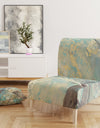 Mineral Landscape In Blue, Cream And Brown - Upholstered Nautical & Coastal Accent Chair