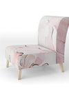 Indigold Shabby Peonies Pink - Upholstered Farmhouse Accent Chair