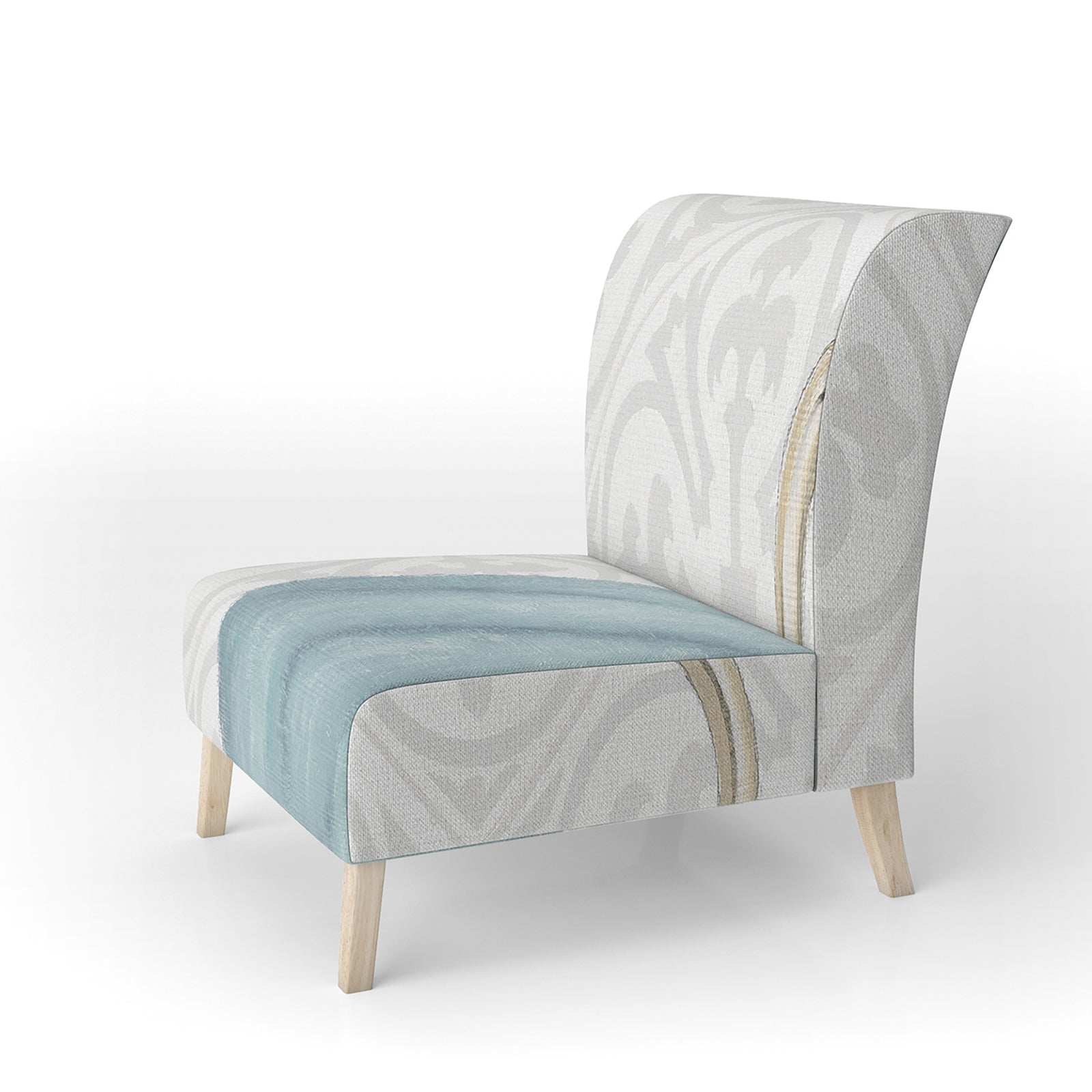 Glam Cosmetics Blue Bag - Upholstered Glam Accent Chair