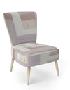 Pink Geometric Form Windows I - Upholstered Transitional Accent Chair