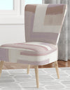 Pink Geometric Form Windows I - Upholstered Transitional Accent Chair