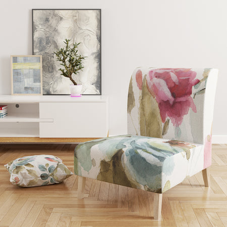 Beautiful Bird Romance I - Upholstered Traditional Accent Chair