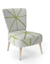 Geometric Green Triangle II - Upholstered Mid-Century Accent Chair