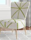 Geometric Green Triangle II - Upholstered Mid-Century Accent Chair