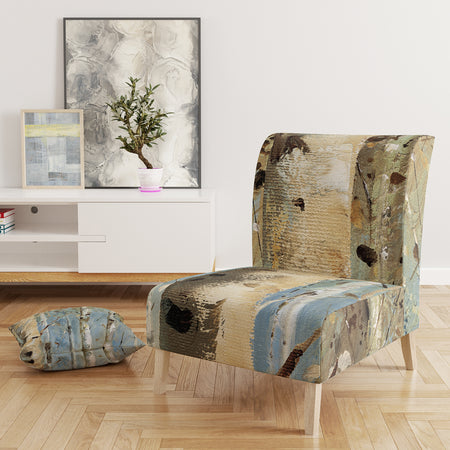 White Birch Forest I - Upholstered Modern Farmhouse Accent Chair