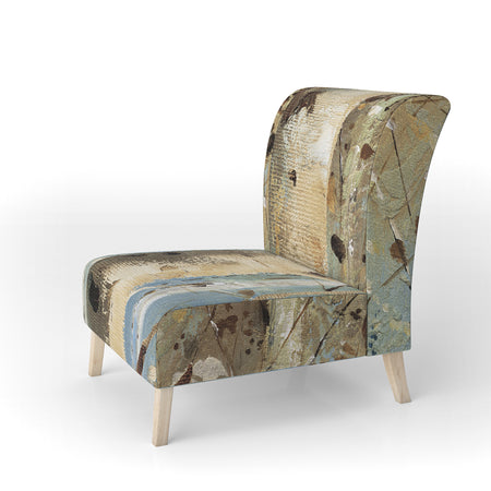 White Birch Forest I - Upholstered Modern Farmhouse Accent Chair