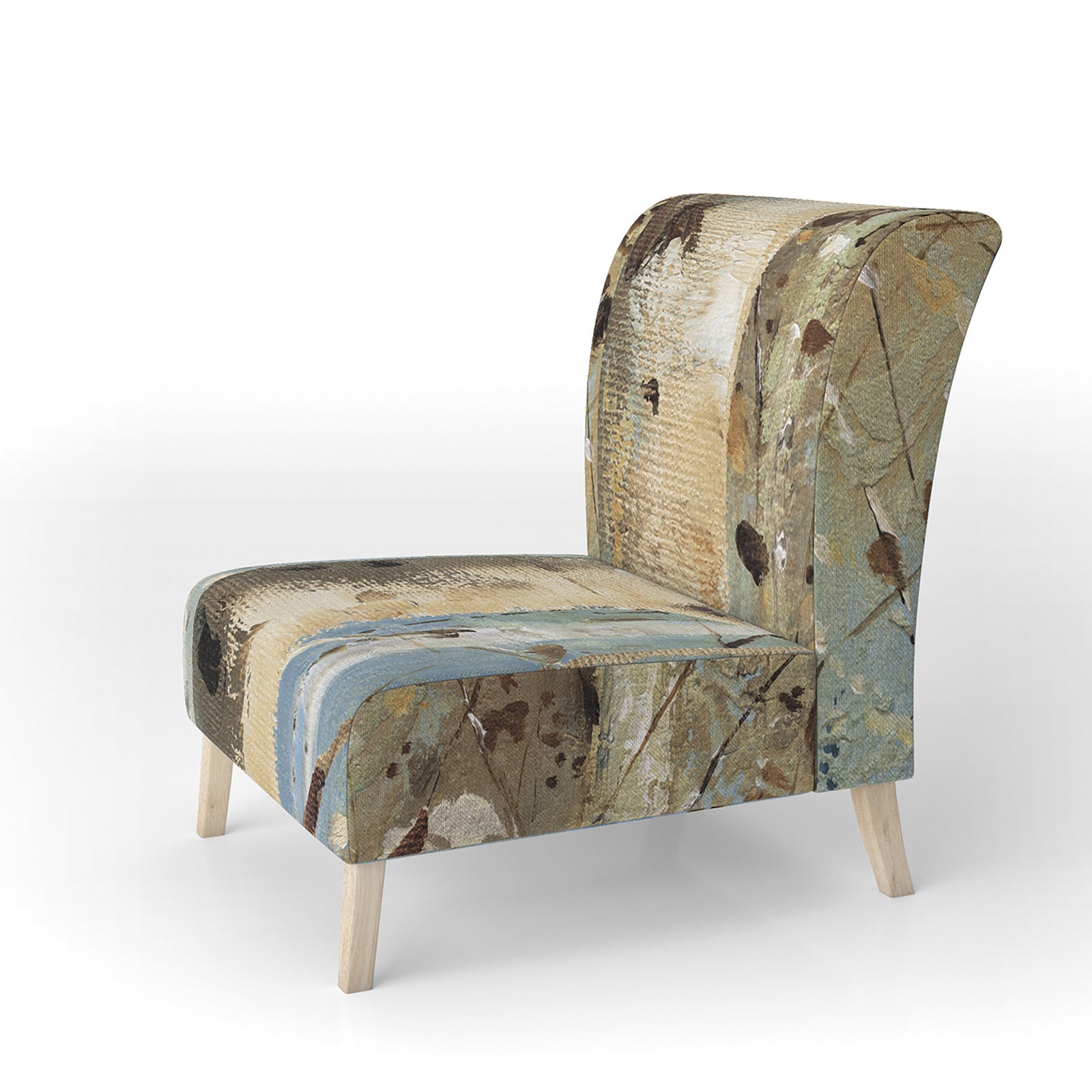 White Birch Forest I - Upholstered Modern Farmhouse Accent Chair