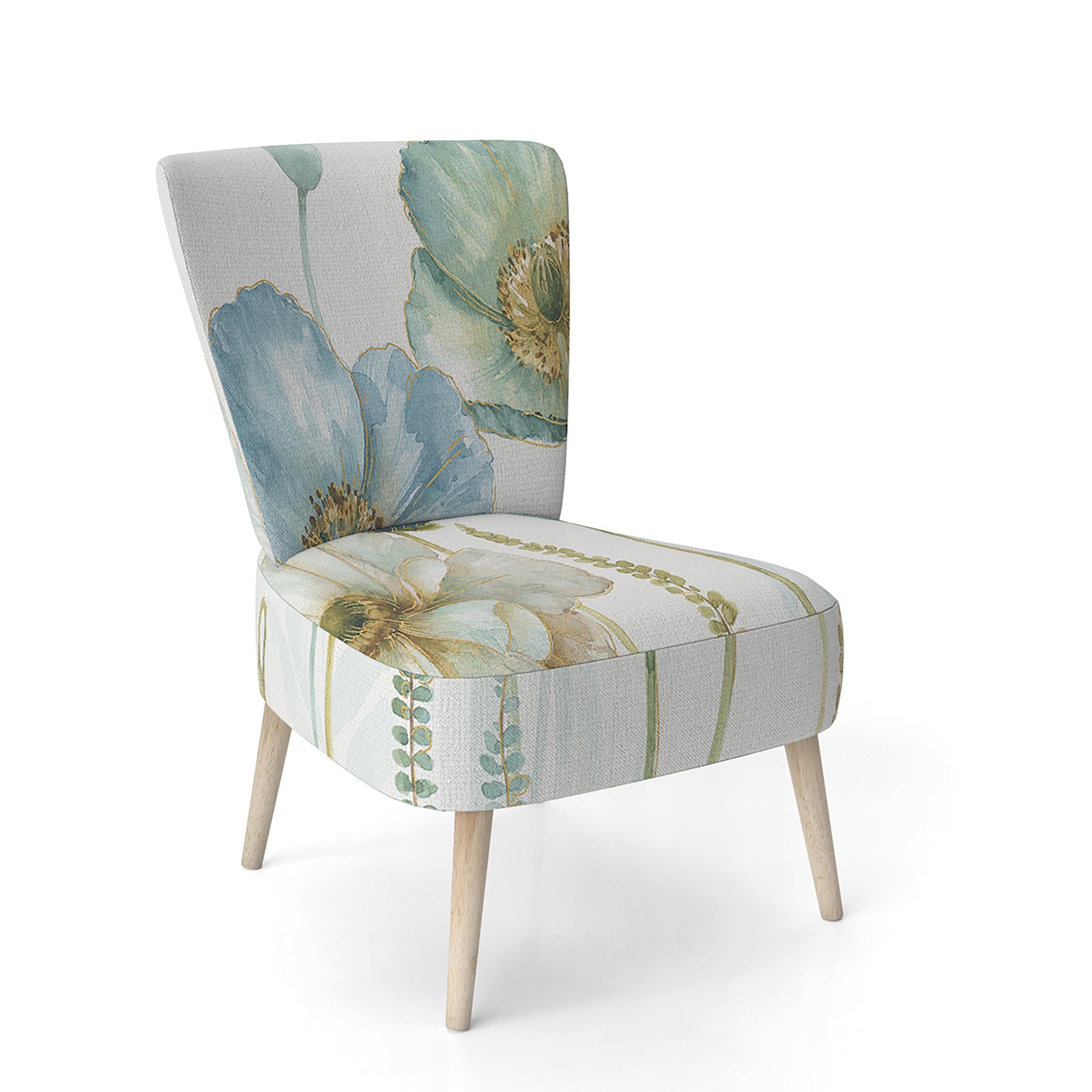 My Greenhouse Cottage Flowers IV - Upholstered Traditional Accent Chair
