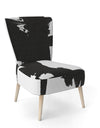 Black & White Crossing Paths I - Upholstered Modern Accent Chair