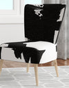 Black & White Crossing Paths I - Upholstered Modern Accent Chair