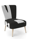 Black & White Crossing Paths II - Upholstered Modern Accent Chair