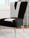 Black & White Crossing Paths II - Upholstered Modern Accent Chair