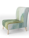 Abstract Watercolor Green House - Upholstered Modern Accent Chair