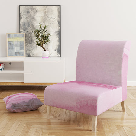 Pink Abstract Watercolor - Upholstered Shabby Chic Accent Chair