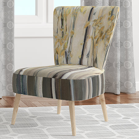Golden Birch Forest I - Upholstered Landscapes Accent Chair