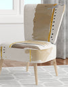 Abstract Gold Birch Trees I - Upholstered Modern Accent Chair