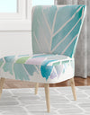 Watercolor Geometric Swatch Element IV - Upholstered Mid-Century Accent Chair