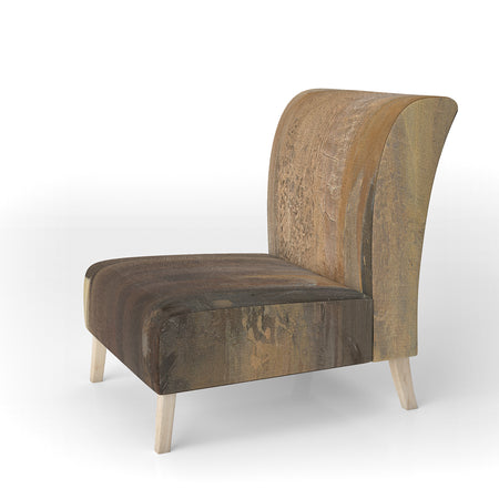 Into The Wild Gold Buffalo - Upholstered Modern Farmhouse Accent Chair