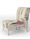 Red Farmhouse Butterfly - Upholstered Farmhouse Accent Chair