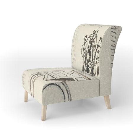 Paris Hotel Bathroom IV - Upholstered Traditional Accent Chair