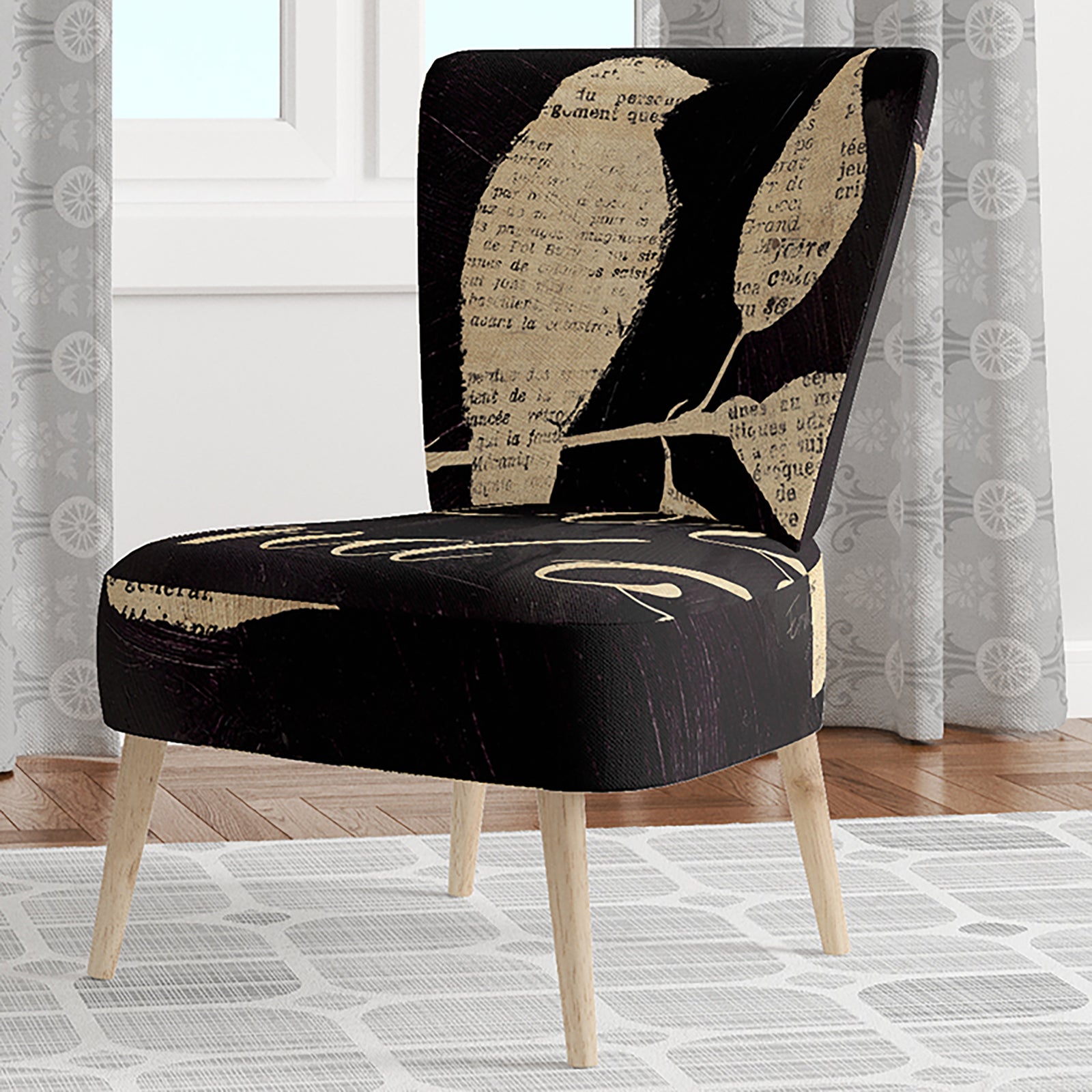 Love And Be Loved Cottage Collage - Upholstered Lake House Accent Chair